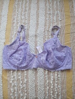 Savage X Fenty Floral Lace Underwire Bra - Lavender - 38D